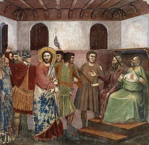 GIOTTO di Bondone Christ before Caiaphas oil painting image